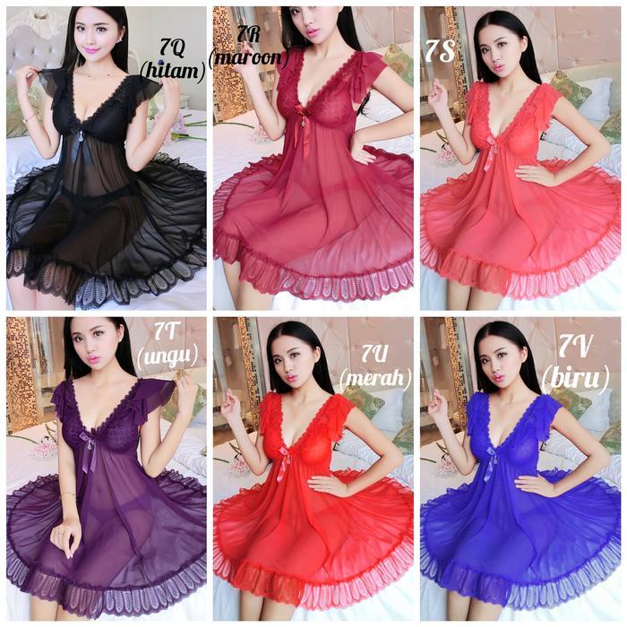 PROMO lingerie sexy western style quality LACE baju tidur daster piyama