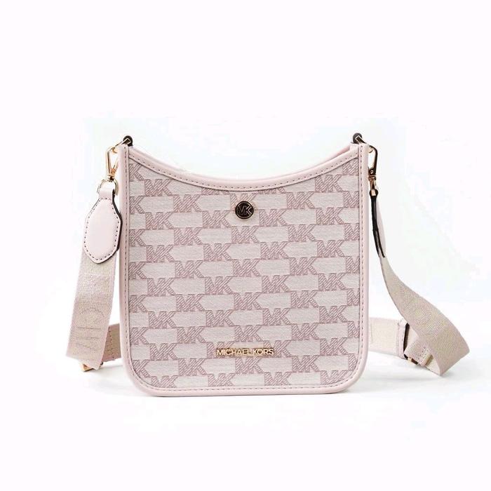 tas wanita mk briley small messenger powder blush multi bp