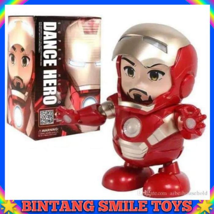 MAINAN ROBOT DANCE IROMAN BATERAI / MAINAN ANAK ROBOT DANCE IROMAN PROMO TERMURAH COD