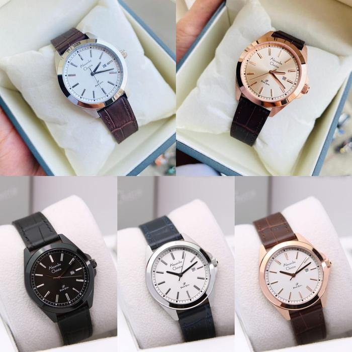 JAM TANGAN WANITA ALEXANDRE CHRISTIE AC 1015 AC1015 ROSEGOLD BROWN ORIGINAL