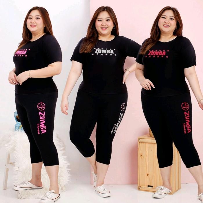 JUMBO SETELAN PAKAIAN OLAHRAGA WANITA ZUMBA STARMINI FIT XXL BB 80