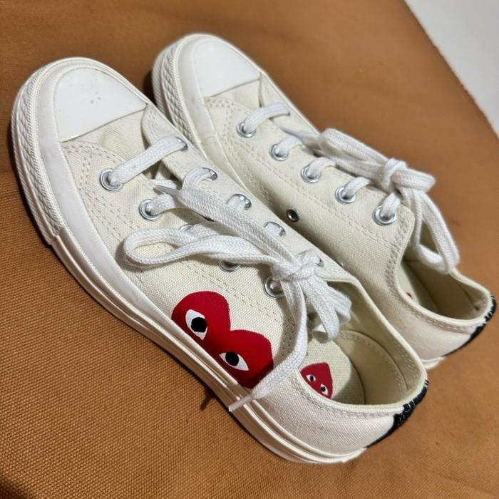 ￼Converse CDG Low Big Heart White Second  size 23 cm / 36.5