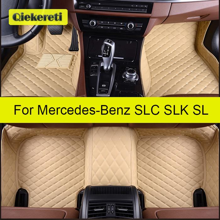 QIEKERETI  Car Floor Mats For Mercedes-Benz SL SLC SLK 180 200 250