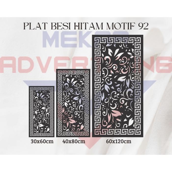 TERLARIS Krawangan Plat Besi Pagar Cutting Laser Motif 92 READY