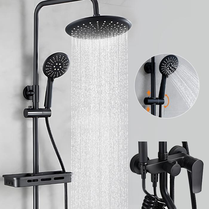 Bathroom Shower Set Black Shower Faucet Waterfall Shower Set Rainfall