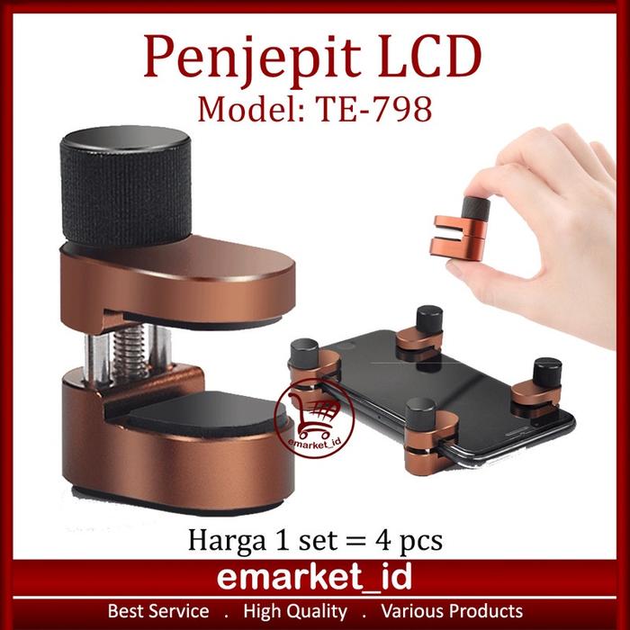 Penjepit LCD TE-798 1set 4pcs / Clip Jepit Touchscreen Jepitan Ragum Smartphone Repair Tools Screen 