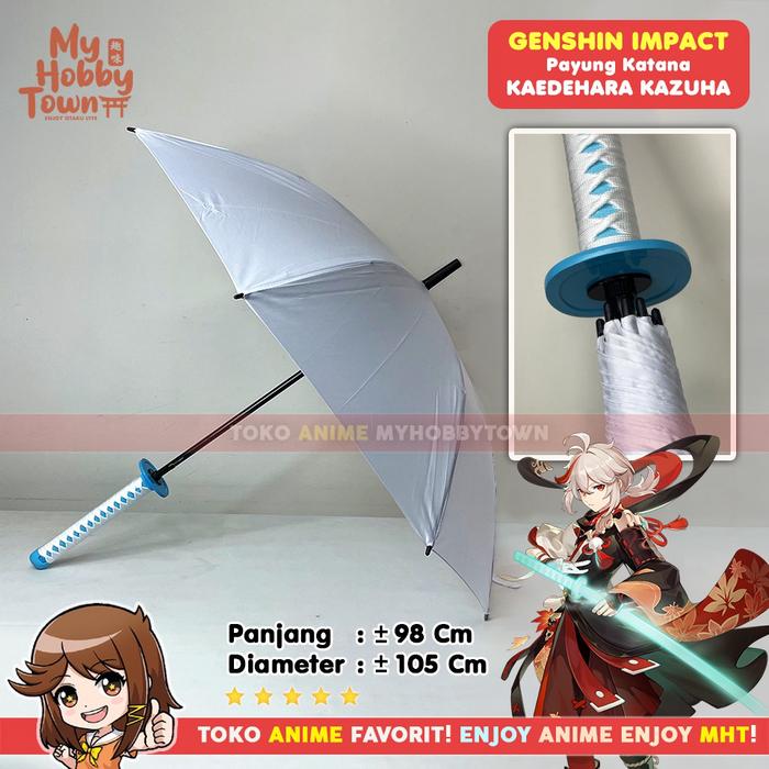 Payung Genshin Impact Kaedehara Kazuha Handle Unik ala Tsuba