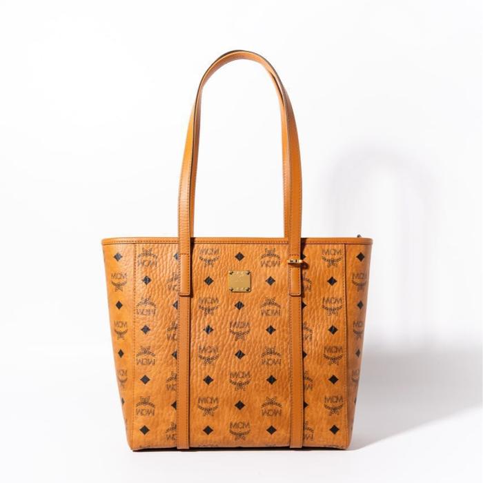MCM Toni visetos small tote bag  Cognac