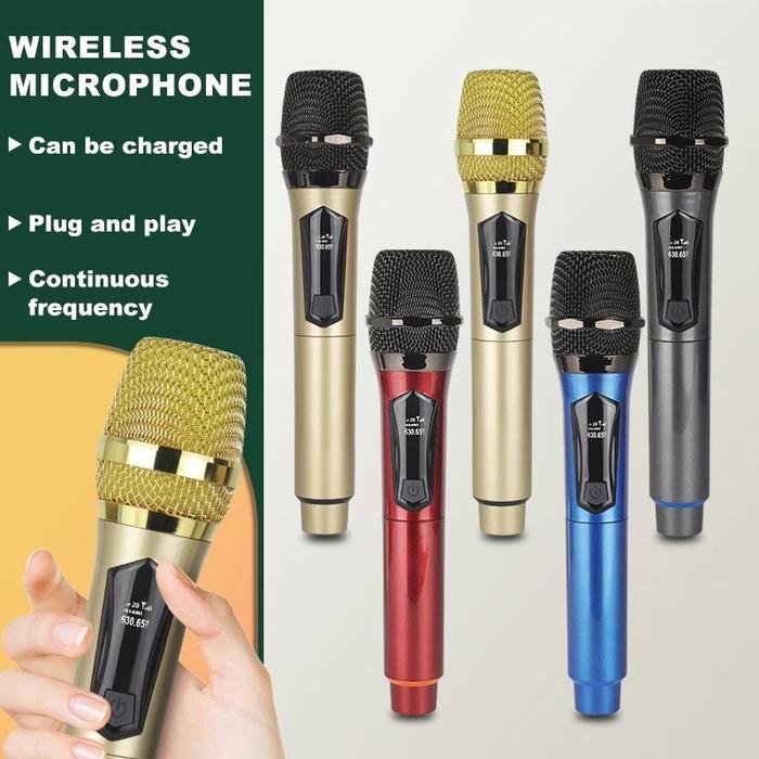 γCODγMic Karaoke Microphone Profesional Wireless Double Mic Karaoake Tanpa Kabel Microphone karaoke