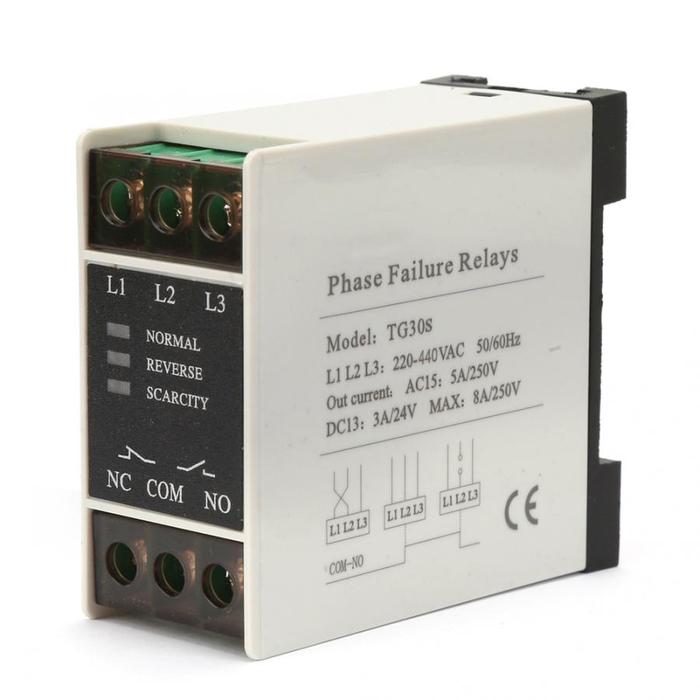 TG30S 220-440V AC Mini 3-Phase Sequence Relay Protector Voltage Phase