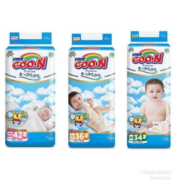 Popok Bayi Goon Goo.N Premium Newborn Nb 42 S 36 M 34 Tape Perekat #Gratisongkir