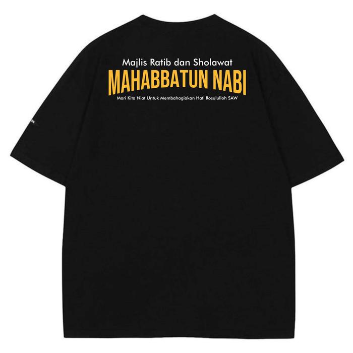 Kaos Mahabbatun Nabi | T-Shirt Mahabbatain | Kaos Sholawat " Logo Mahabbatun Nabi "