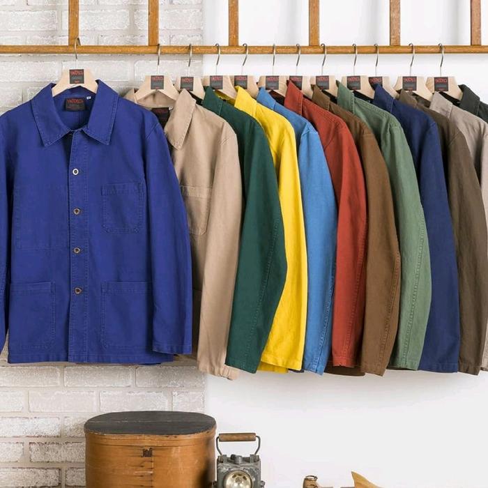 vetra French chore jacket size 40 fit Medium blue indigo not loro piana dolce gabbana carhartt levis