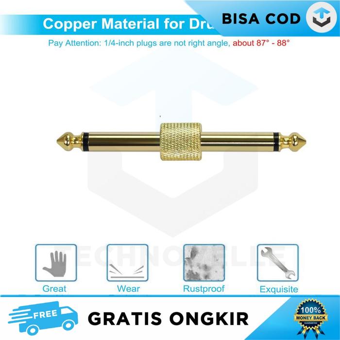 ADAPTOR JACK GITAR 6.5MM KONVERTER AUDIO STEREO EFEK GITAR BERKUALITAS