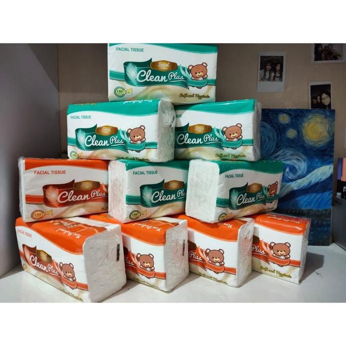 TISSUE CLEAN PLUS 2 PLY [180 SHEETS]