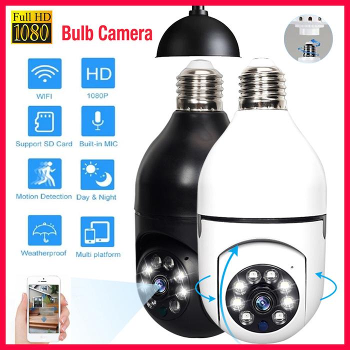 2MP E27 Bulb Surveillance Camera Night Vision Full Color Automatic