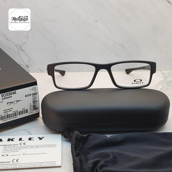 Ready Kacamata Pria Original Oakley Airdrop Ox8046 0155 New Frame Satin Black Made In Thailand Ready
