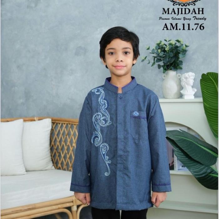 Baju Takwa Anak Cowok Merk Majidah Motif AM.11.76//Gamis Panjang//Gamis Anak//Gamis Majidah