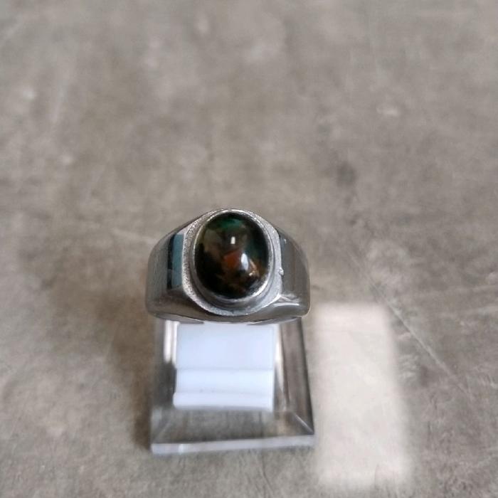 cincin batu bacan kembang kristal