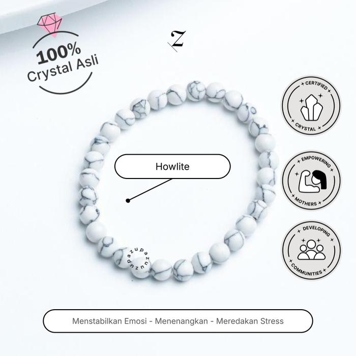 Zupazupazuu Crystal Bracelet 6mm - Howlite