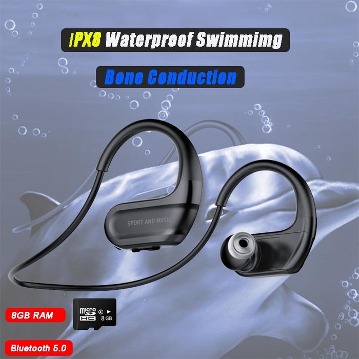TWS Swimming IPX8 Deep Diving Waterproof Headphone Bluetooth Wireless