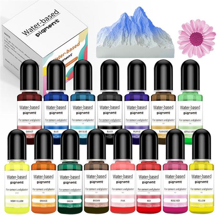 15 Colors 10ml Gypsum Cement Coloring Planter Pigment Gypsum Powder