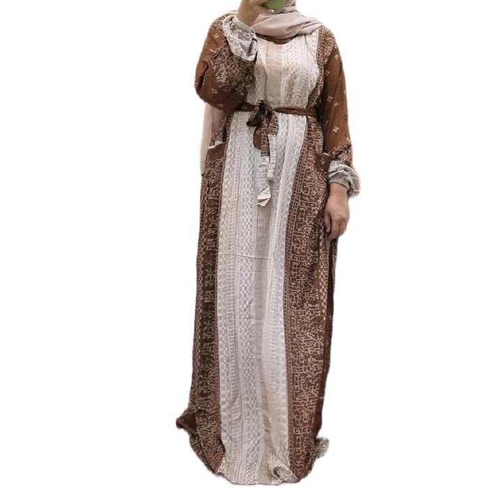 Gamis Helmi Wanita Muslimah Busui Friendly dengan Lingkar Dada 120 cm dan Panjang Badan 145 cm - Dre