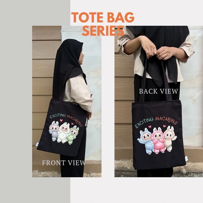 Kanvas Wanita Motif Boneka - Lylia Doodwear - Totebag