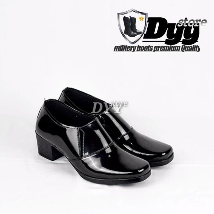 Sepatu Pantofel Hitam Wanita Sepatu Ankle Boots Heels Pantofel Kerja Heels Wanita Pdh Polwan