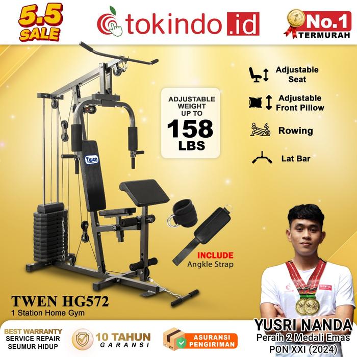 Home Gym Twen HG572 Homegym 1 Sisi Alat Olahraga Alat Gym Set Alat Fitnes Leg Press