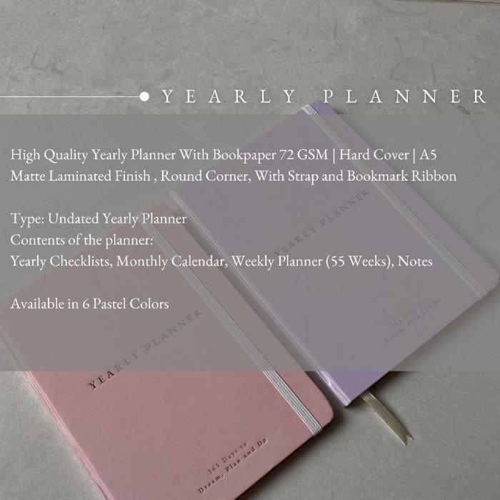 Yearly Planner 2025 One Year Planner Hard Cover by peulanopapers