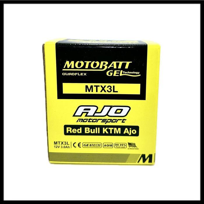 Aki Motor Kawasaki Ninja 150 R Motobatt MTX3L Aki Kering