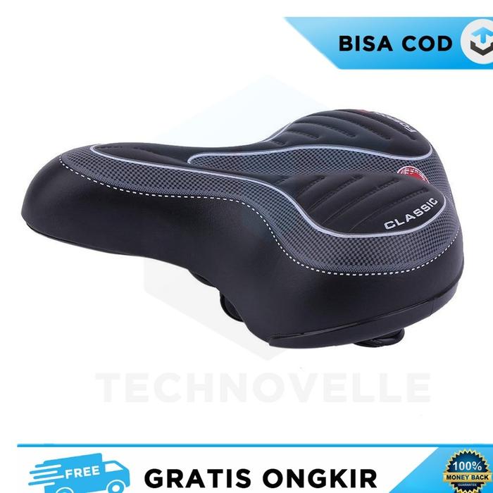 SADEL SEPEDA MTB JOK EMPUK LEBAR SPRING ABSORPATION NYAMAN ANTI GERAH