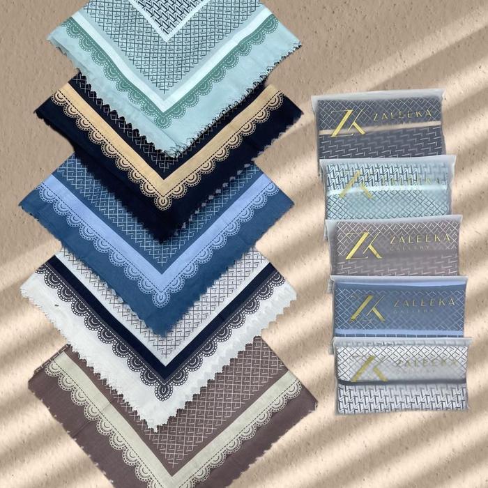 Scarf Exclusive 1.0 by Zaleeka Desain Monogram ZK Finish Lasercut  Seri 5 Warna Pilihan  Bahan : Voa