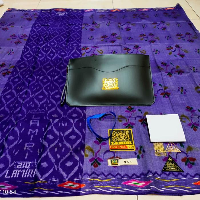 Lamiri Sarung Lamiri Full Sutra Original dengan Tas Hijau dan Label Kualitas Tinggi