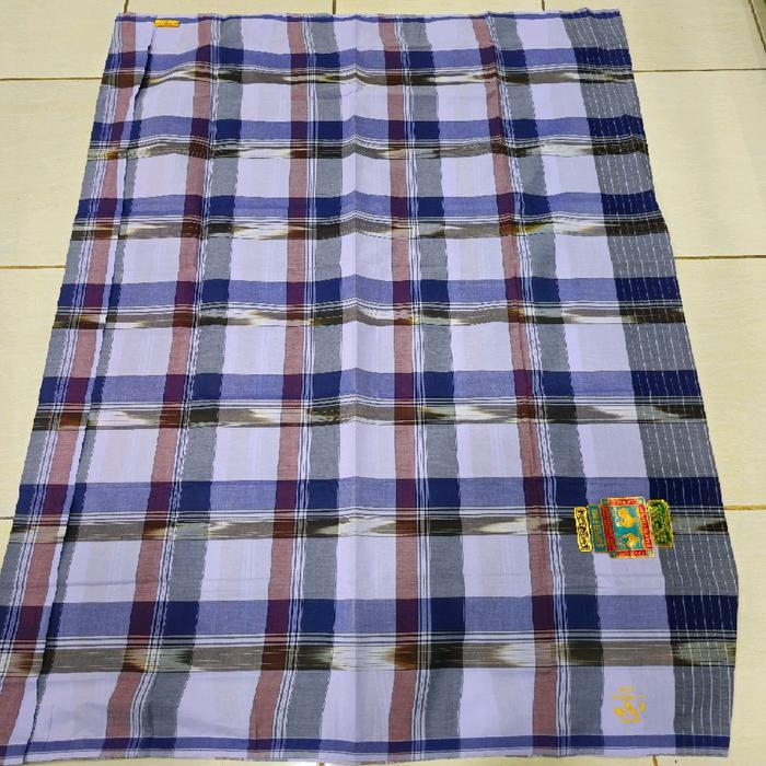 sarung cap 2 ayam kain warna&putih motif langka&terbaru