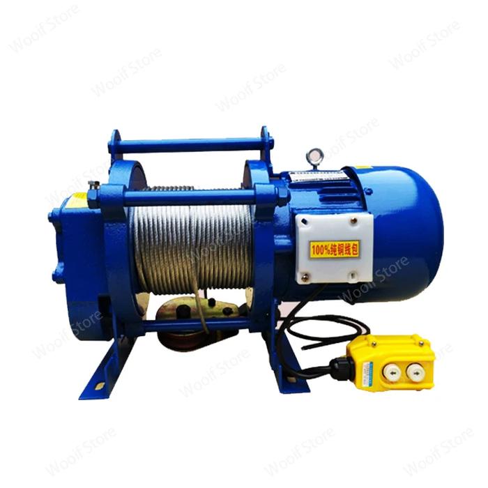 1 ton 2 ton 380v electric hoist 220v construction crane household small lifting winch