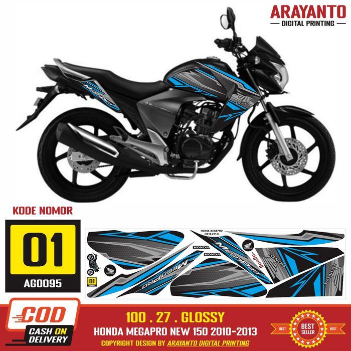 Stiker Striping Honda Megapro New 150 2010-2013 Variasi Decal AG0095
