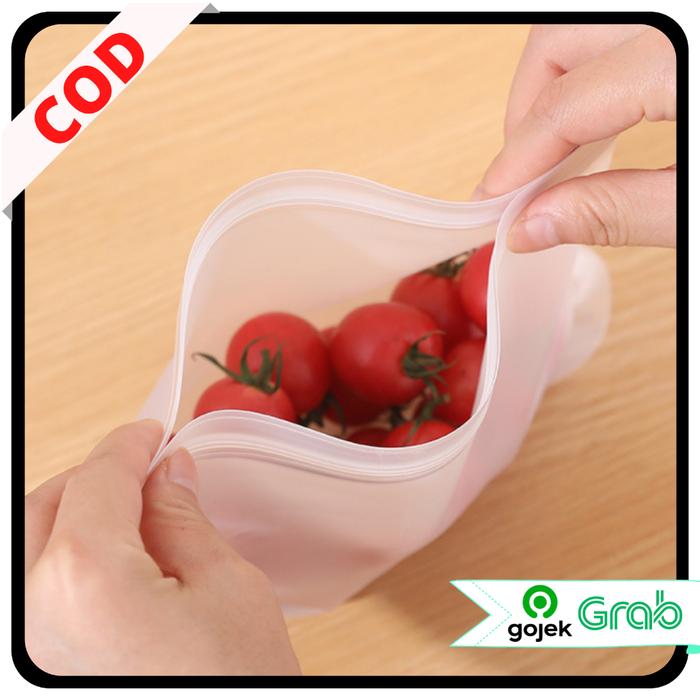 KAISSO - KANTONG PLASTIK ZIPLOCK FOOD STORAGE BAG TRANSPARANT REUSABLE POUCH DOFF ZIPLOCK TEMPAT PEN