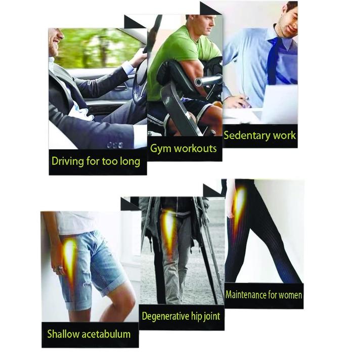 Hip Joint Support Panjang 116cm Stabilizer Deker Paha Panggul Strap Penyangga Paha