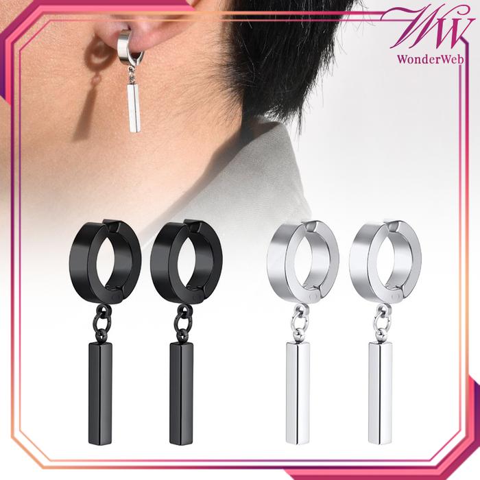 Anting Jepit Korea Stainless Anting Jepit Panjang Anting Anting Jepit Kilap Antingan Jepit