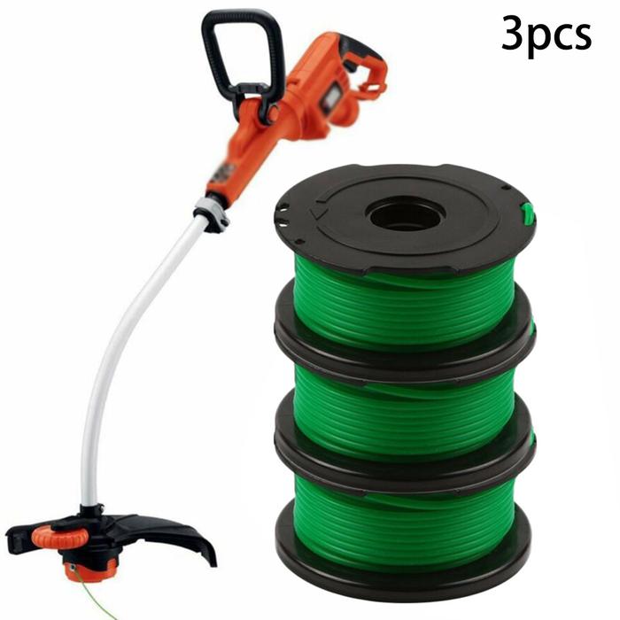 3 Pack Trimmer Spool Line For Black & Decker GL7033 GL8033 GL9035