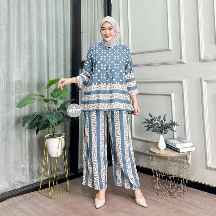 SAHARA - One set Wanita Rayon Busui Resleting Depan | Setelan Wanita Kekinian | Stelan wanita Terbar