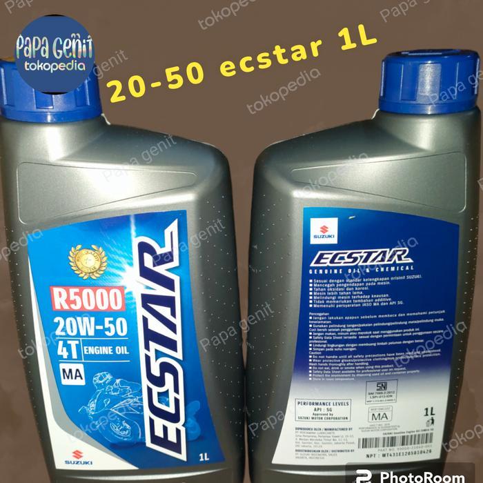 Oli Mesin 1L Ma 20-50 0.8Ma 20-50 R5000 Ecstar Suzuki Original Skywave Spin Hayate - Smash Sho -Grat