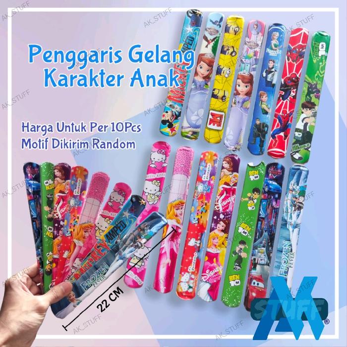 Penggaris Gelang Mainan 10PCS Gelang Besar Mainan Jadul Anak Murah Satuan Mainan Titip Warung