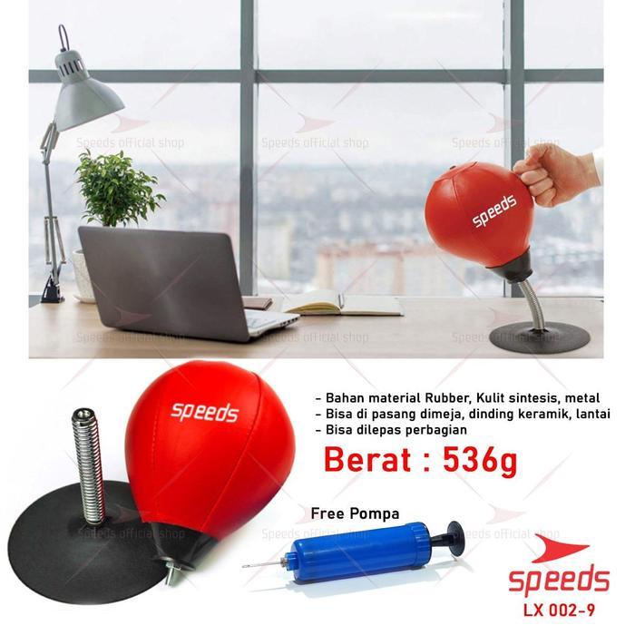 SPEEDS Bola Tinju Meja Bahan Kulit Untuk Pereda Stress Ball Speed Ball Mini Standing Boxing Samsak 0