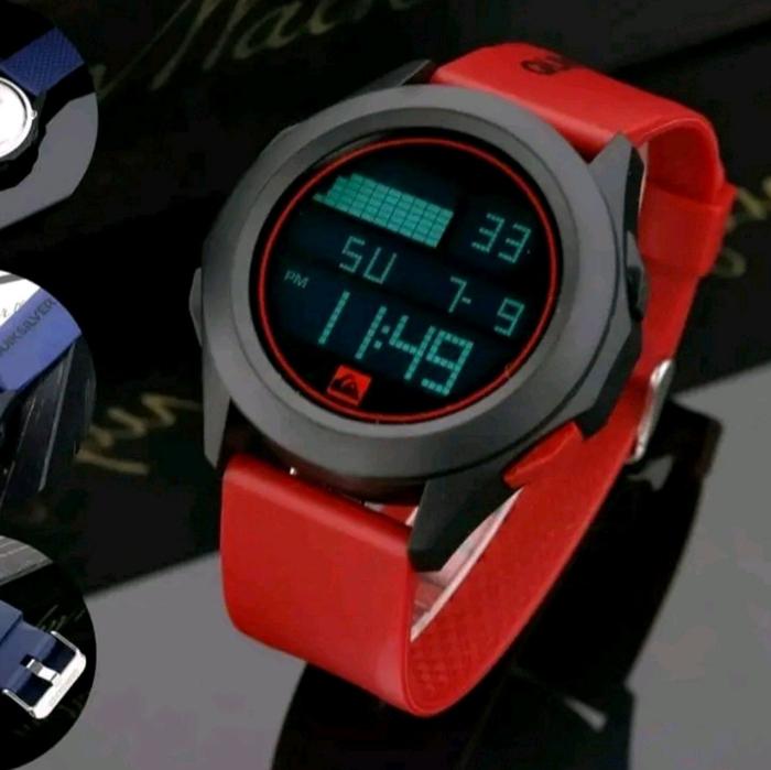 Ready || Jam Tangan  Pria, Quicksilver Digital Tali Rubber Fashion Original