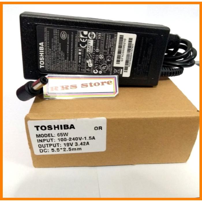 Adaptor charger laptop toshiba satellite 19v 3,42a DC : 5.5*2.5MM PA3165U-1ACA , PA3380E-1ACA ,PA338