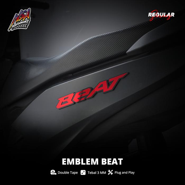 Ready Stok Nsa Emblem Motor Beat 2Pcs Logo Motor Beat, Beat Jpg, Beat Street Mirror Anti Karat Emble