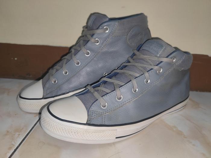 Converse All Star Mid Leather Grey, Size 46.5/30.5cm, Indonesia (2nd, Kondisi 85%)